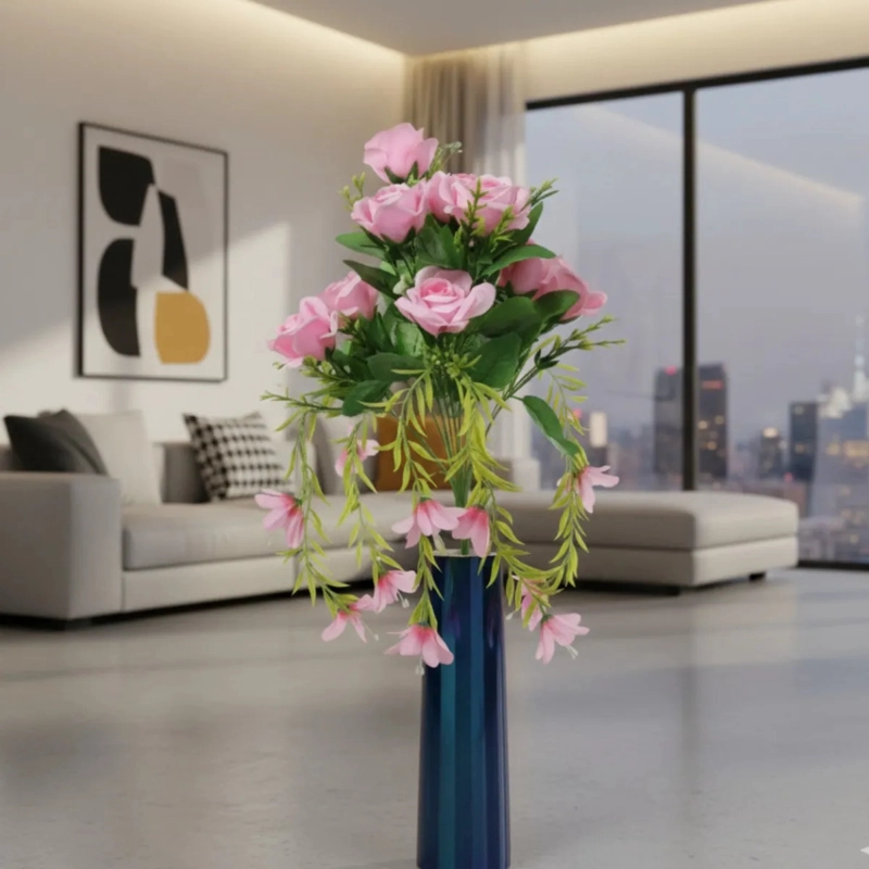 SET 2 RAMO ARTIFICIAL ROSAS DISEÑO CAIDA ORNAMENTAL JHN - 7