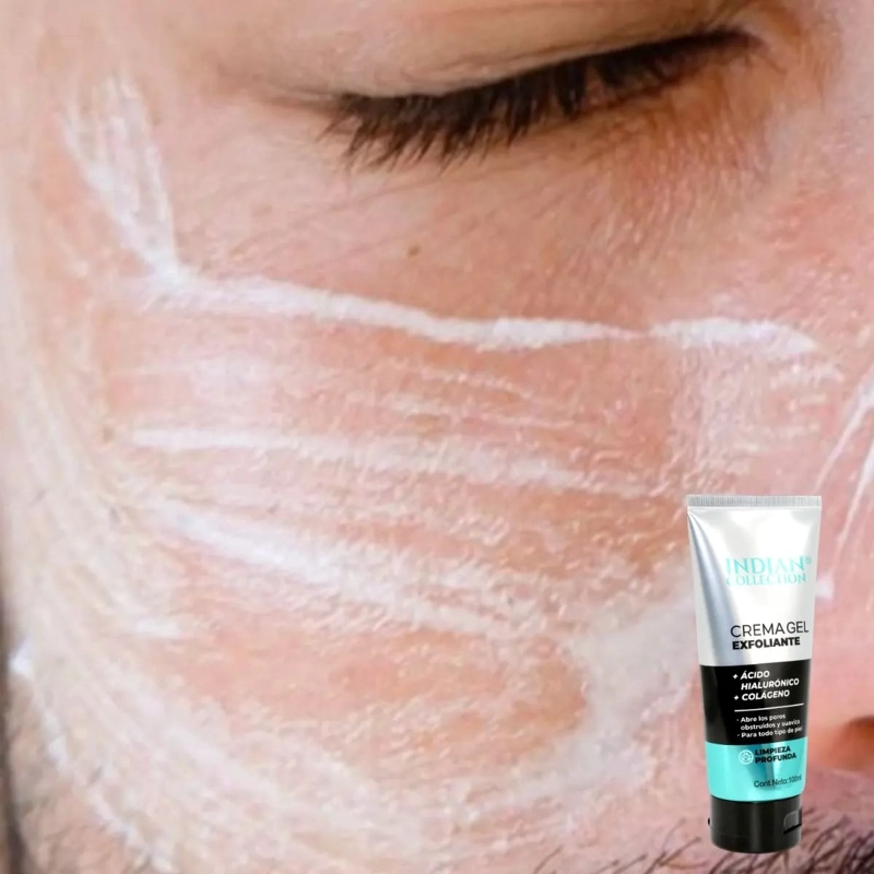 SET 3 CREMA FACIAL EXFOLIANTE HOMBRE ACIDO HIALURONICO LAU - 4