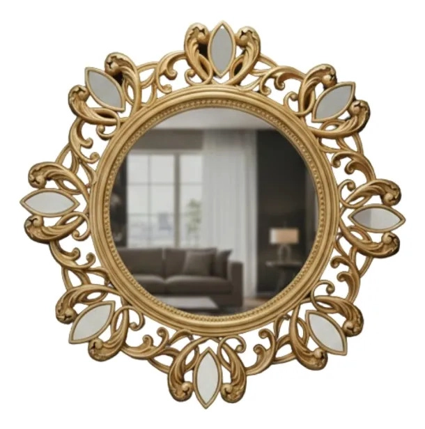 ESPEJO DECORATIVO PARED CIRCULAR ORNAMENTAL ELEGANTE JHN - 3