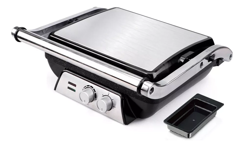 SANDWICHERA PLANCHA ANTIADHERENTE ACERO INOX COCINA LAU - 4