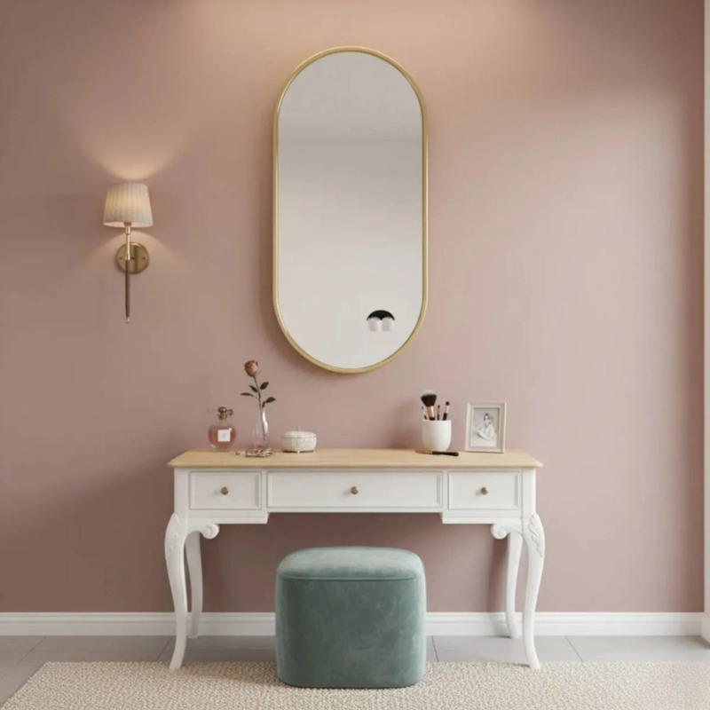 ESPEJO DECORATIVO PARED OVALADO ESTILO MINIMALISTA HOGAR JHN - 9