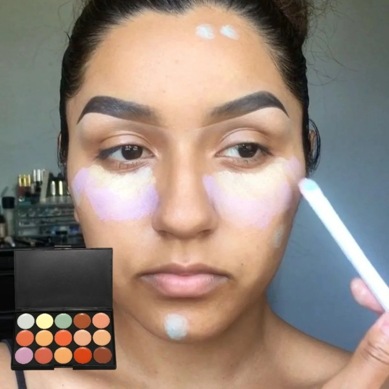 SET 2 CORRECTORES FACIAL 15 TONOS COBERTURA MEDIA LAU - 3