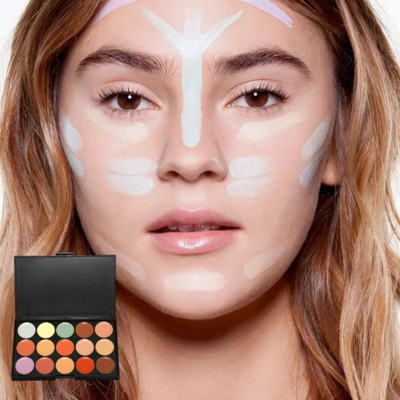 SET 2 CORRECTORES FACIAL 15 TONOS COBERTURA MEDIA LAU - 4