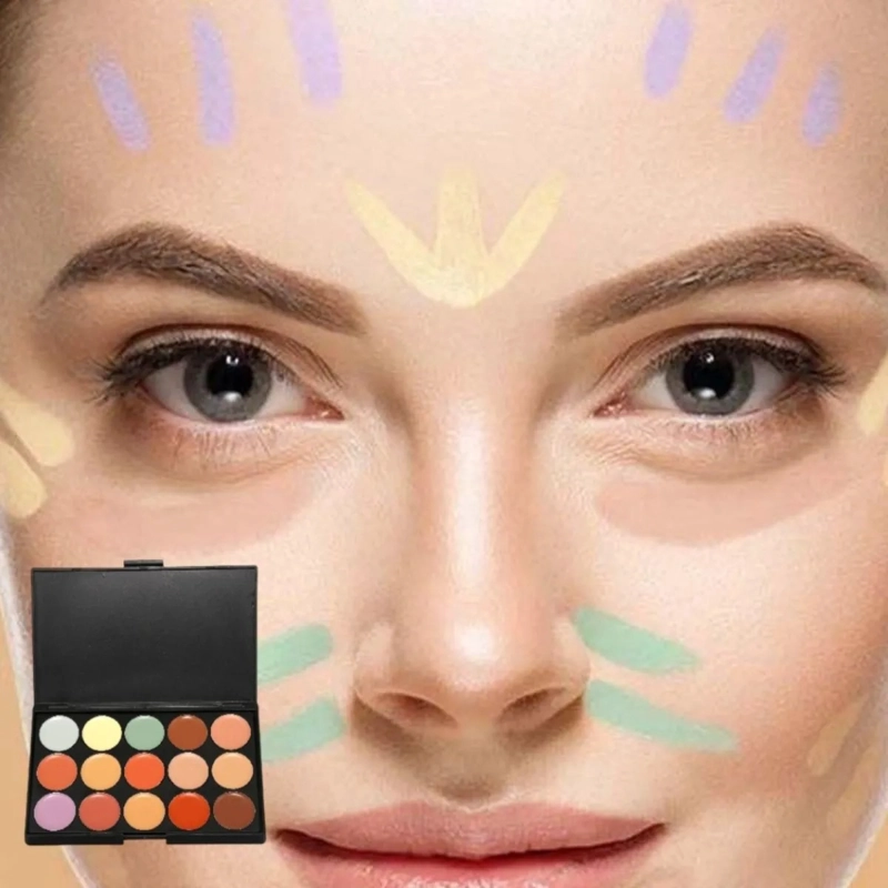 SET 2 CORRECTORES FACIAL 15 TONOS COBERTURA MEDIA LAU - 7