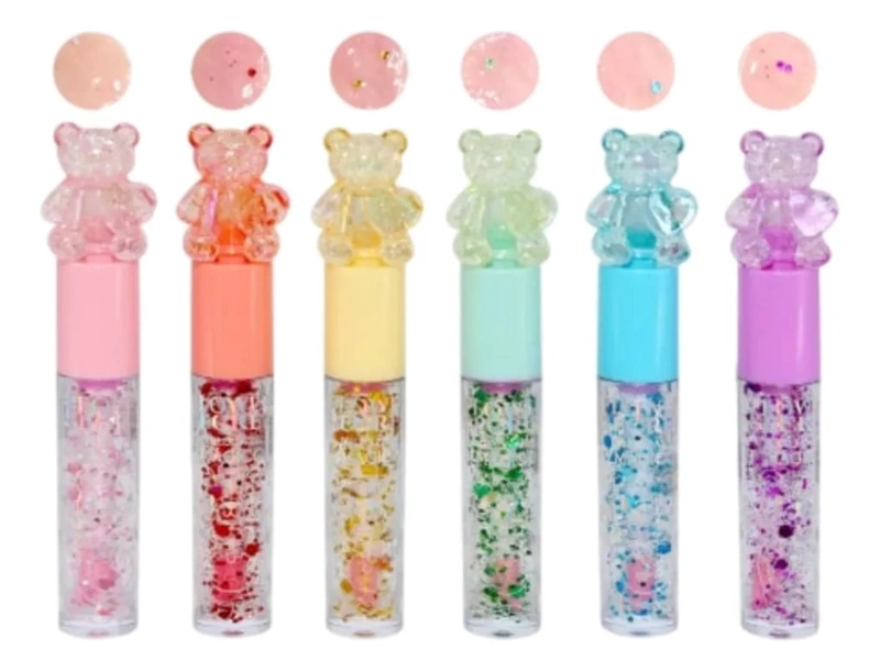PACK 24 BRILLOS LABIALES AROMA FRUTAL GLITTER BELLEZA LAU - 2