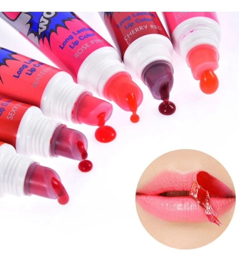 PACK 24 BRILLOS LABIALES TINTA DESPEGABLE LOOK VIBRANTE LAU - 4
