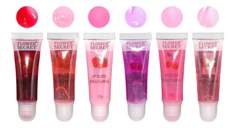PACK 24 BRILLOS LABIALES CON GLITTER AROMA FRUTAL LAU - 2