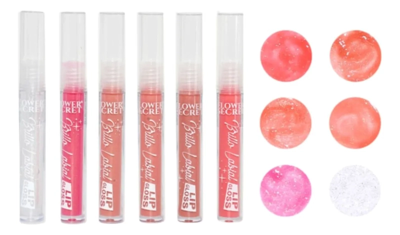 PACK 24 BRILLOS LABIALES GLITTER AROMA CHOCOLATE BELLEZA LAU - 2