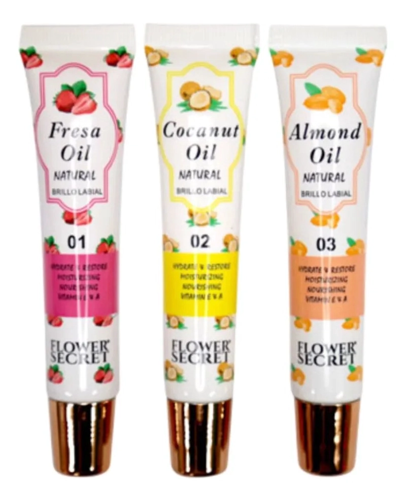 PACK 24 BRILLOS LABIALES HIDRATANTE ALMENDRA,COCO, FRESA LAU - 2