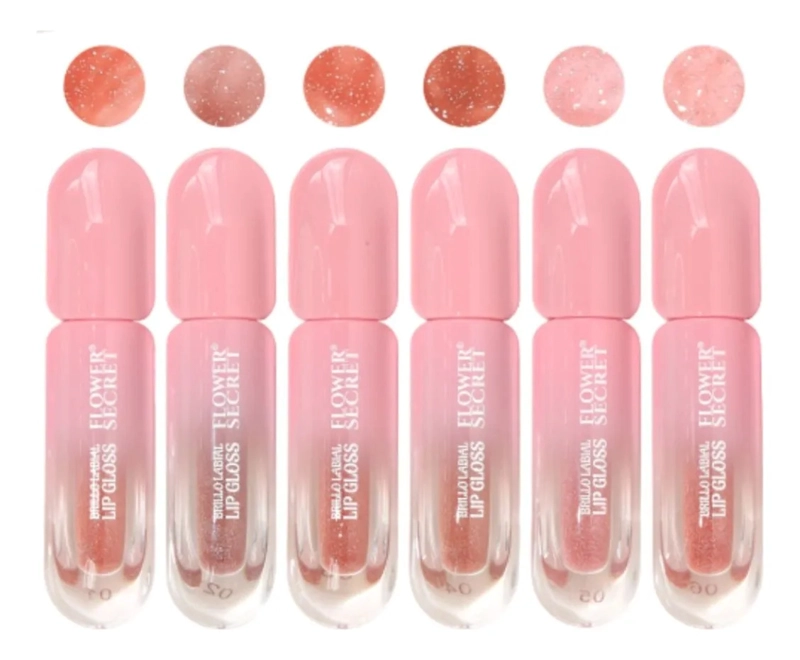 PACK 24 BRILLOS LABIALES NUDE PERLADO BRILLANTES BELLEZA LAU - 2