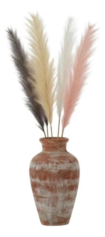 BOUQUET 4 PAMPAS GRASS DECORACION HOGAR PLUMAS NATURALES  AJ - 2
