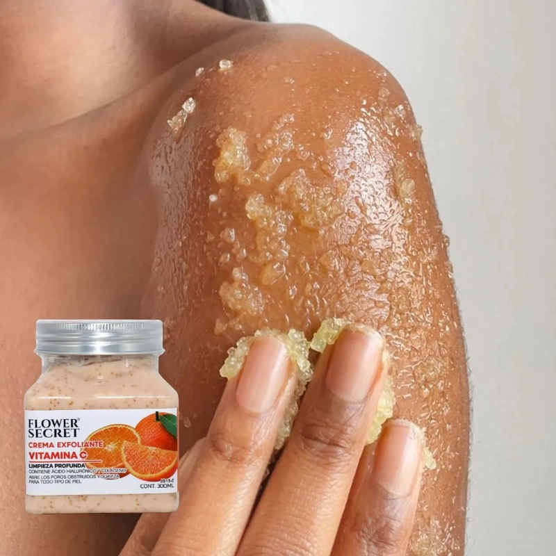 SET 3 CREMAS EXFOLIANTES CORPORAL VITAMINA C FRESAS LAU - 8
