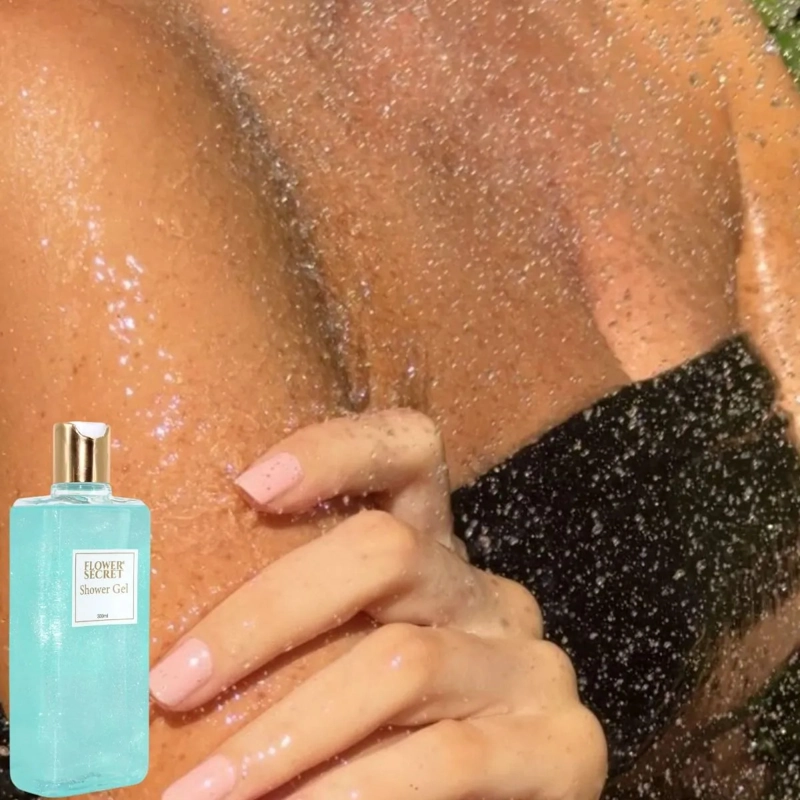SET 3 GEL DE DUCHA AZUL CON PURPURINA AROMA SUAVE BRILLO LAU - 9