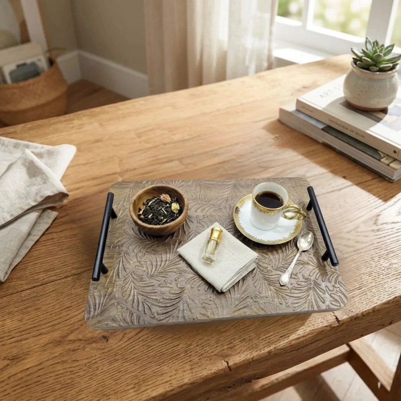 SET 2 BANDEJAS DECORATIVAS ASAS MODERNAS RELIEVE ALJ - 5