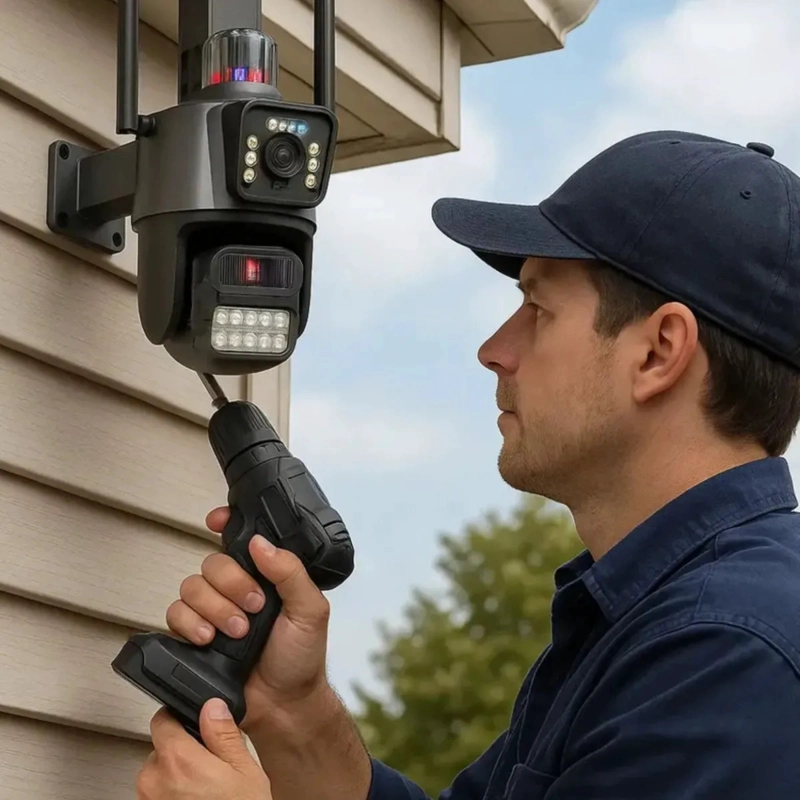 CAMARA SEGURIDAD WIFI DOBLE LENTE PTZ EXTERIOR ICSEE ALJ - 2