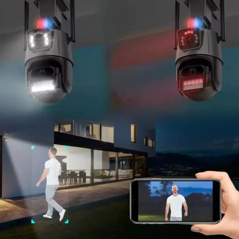 CAMARA SEGURIDAD WIFI DOBLE LENTE PTZ EXTERIOR ICSEE ALJ - 3