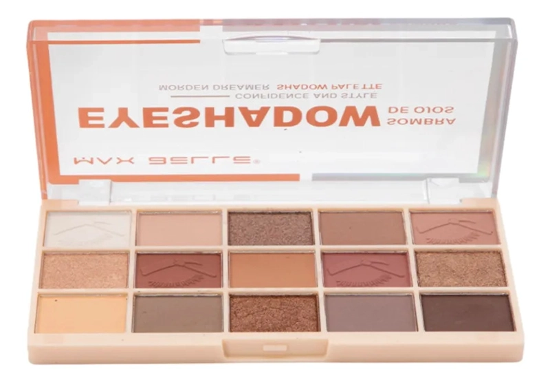 PALETA SOMBRAS OJOS 15 TONOS PIGMENTACION PROFESIONAL ALJ - 1