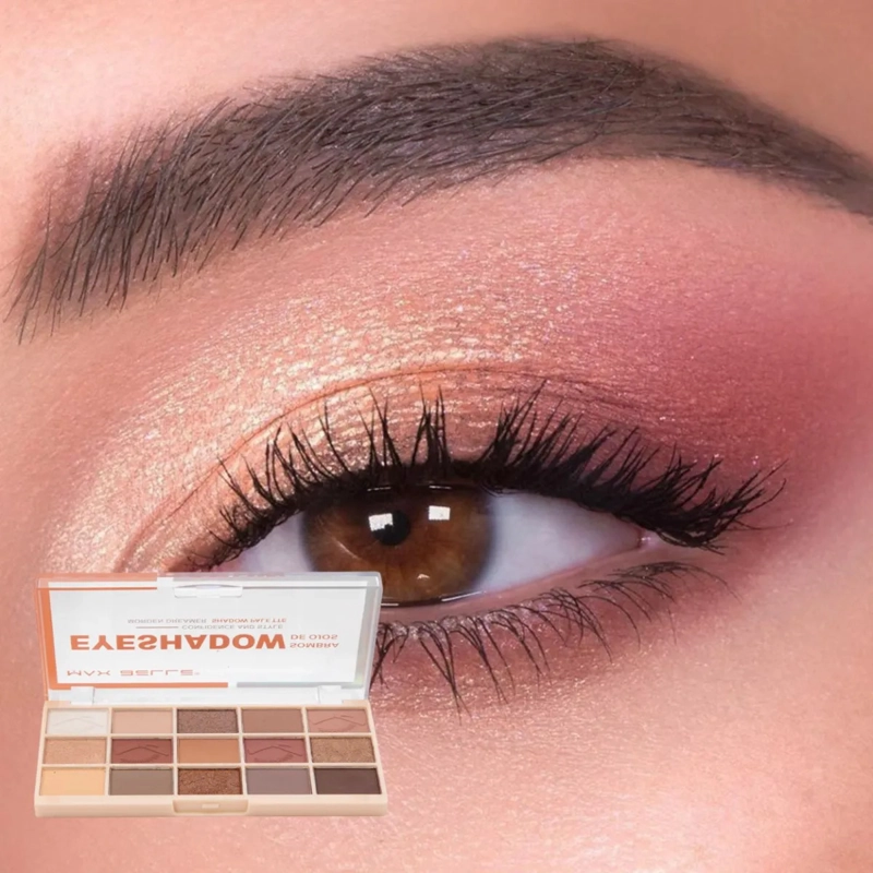 PALETA SOMBRAS OJOS 15 TONOS PIGMENTACION PROFESIONAL ALJ - 4