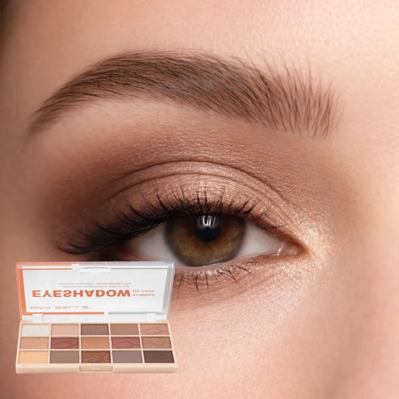 PALETA SOMBRAS OJOS 15 TONOS PIGMENTACION PROFESIONAL ALJ - 5