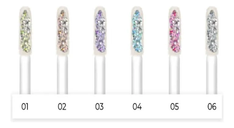 PACK 4 SOMBRAS DE OJOS GLITTER LIQUIDA BRILLO MAQUILLAJE LAU - 3