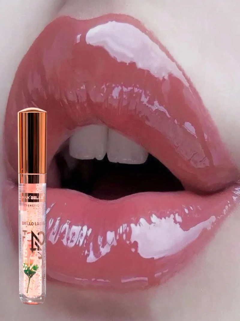 PACK 2 BRILLOS LABIAL 24K GOLD FLOWER MAGICO GLOSS LAU - 10