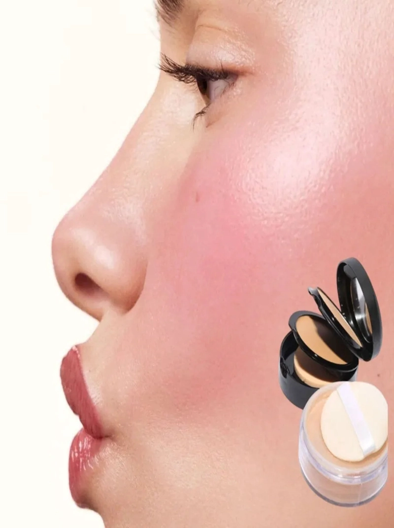 PACK 6 POLVO COMPACTOS FACIAL 3 EN 1 MATE MAQUILLAJE LAU - 5