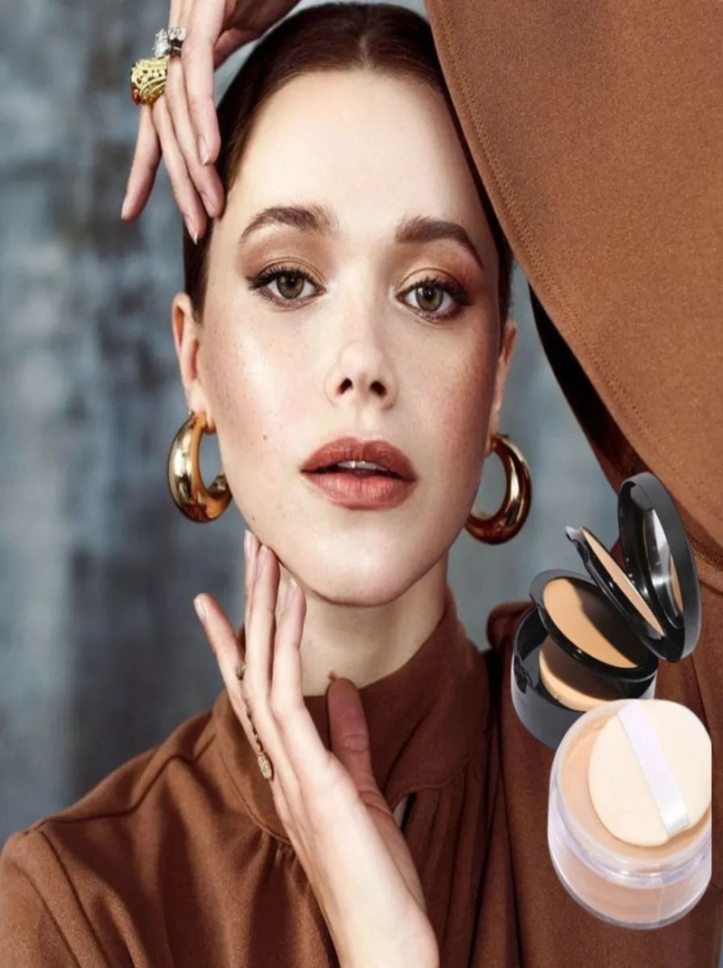 PACK 6 POLVO COMPACTOS FACIAL 3 EN 1 MATE MAQUILLAJE LAU - 6