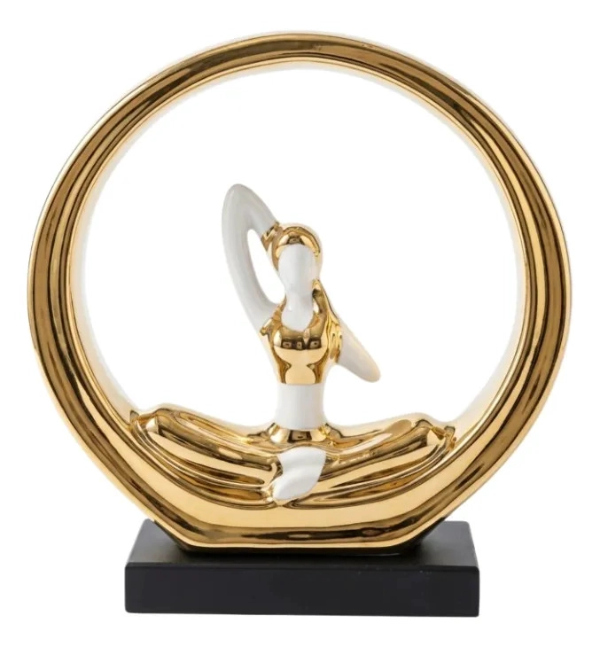 ESCULTURA YOGA ARTE MODERNO MINIMALISTA MEDITACION BASE ALJ - 1