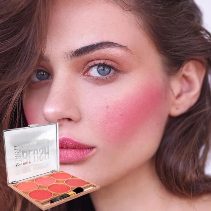 PAQ 12 PALETAS RUBORES 6 TONOS MAQUILLAJE ROSTRO OJOS ALJ - 4