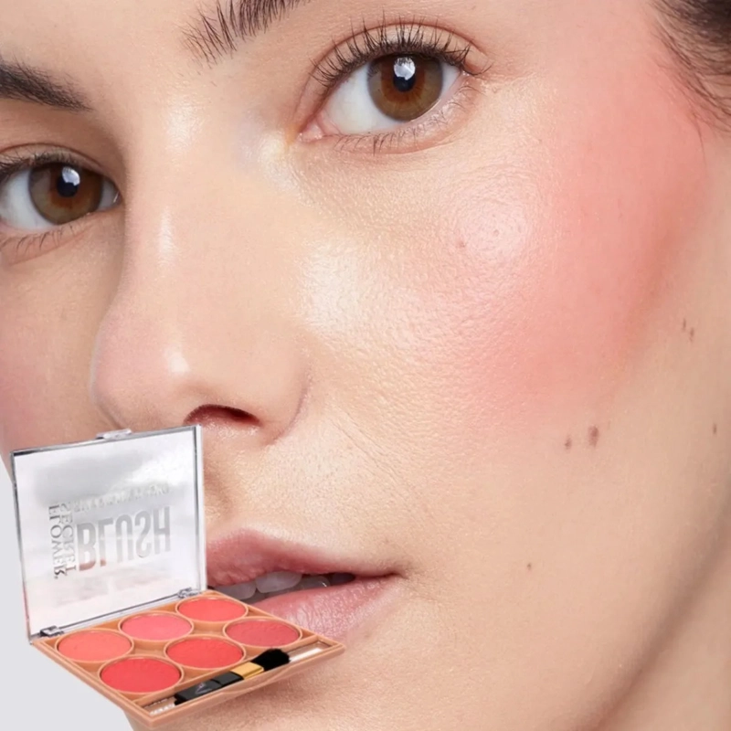 PAQ 12 PALETAS RUBORES 6 TONOS MAQUILLAJE ROSTRO OJOS ALJ - 5