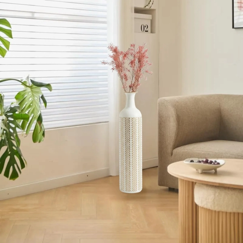 FLORERO DECORATIVO PISO ELEGANTE RAMAS SECAS FLORES ALJ - 6