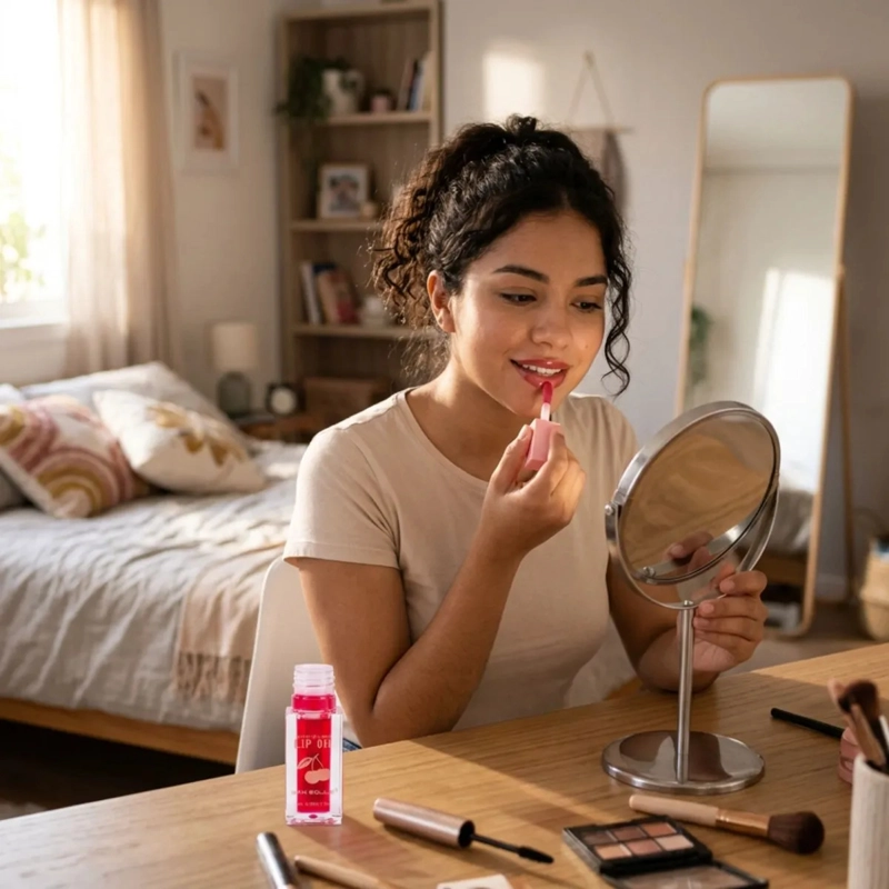 SET 2 ACEITE LABIOS CHERRY BRILLO RADIANTE HIDRATACION MV - 4