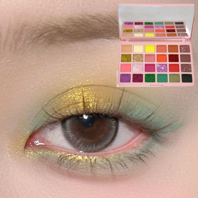 SET 2 PALETAS SOMBRAS 24 COLORES TEXTURA MICRONIZADA MV - 9