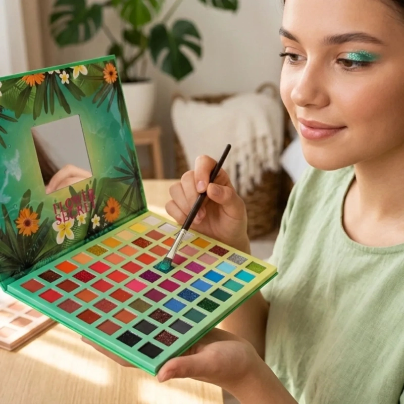 PALETA SOMBRAS 63 COLORES DISEÑO NATURALEZA ARTISTICO MV - 9