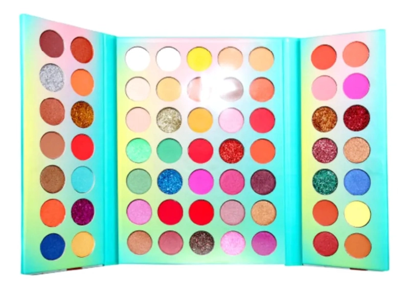 PALETA SOMBRAS 63 COLORES TEXTURA SATINADA ATERCIOPELADA MV - 2