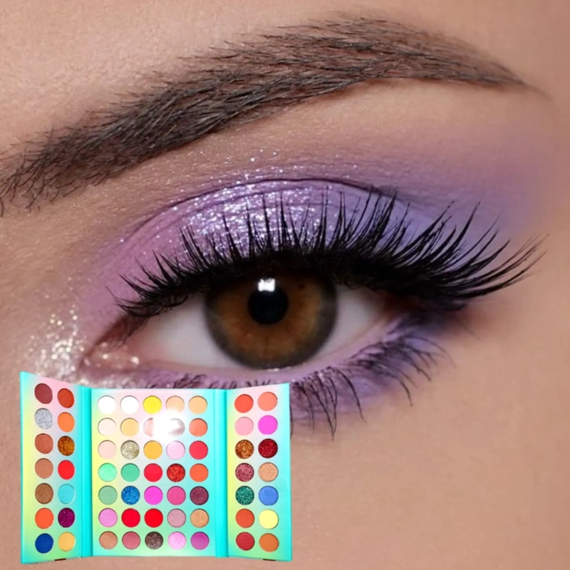 PALETA SOMBRAS 63 COLORES TEXTURA SATINADA ATERCIOPELADA MV - 8