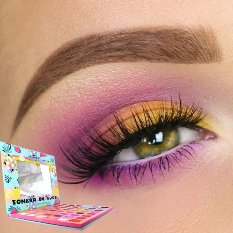 PALETA SOMBRAS OJOS 48 COLORES PIGMENTOS ALTA FIDELIDAD MV - 10