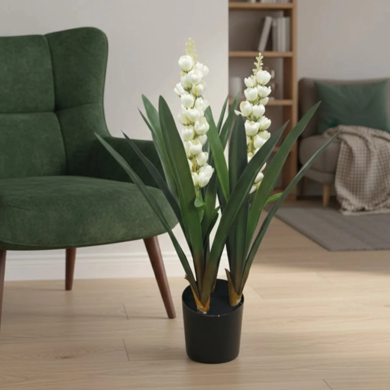 PLANTA ARTIFICIAL DECORATIVA FLORES INTERIOR OFICINA ALJ - 9