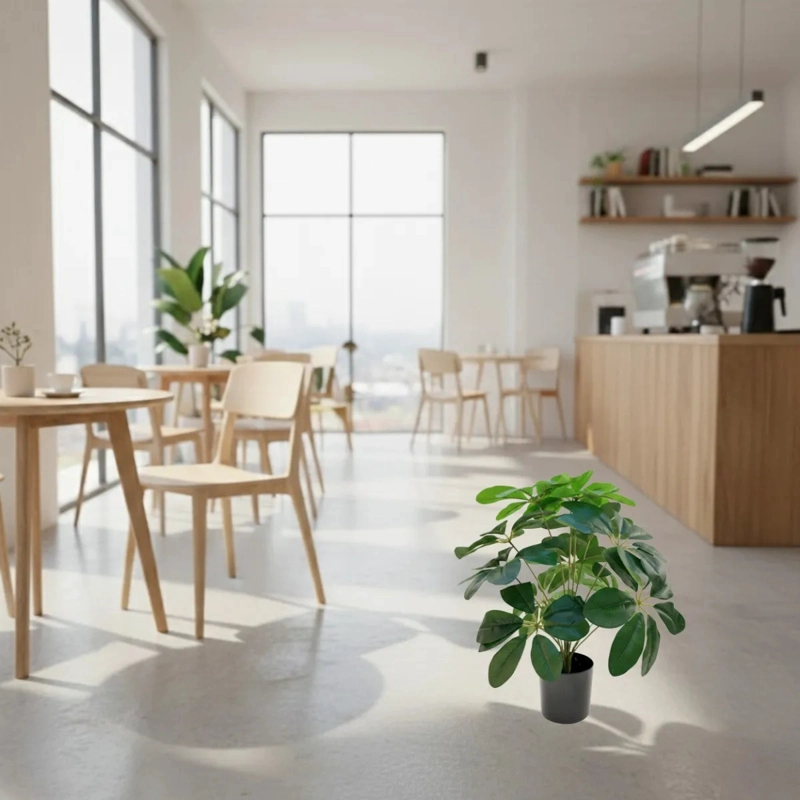 PLANTA ARTIFICIAL HOJA GRANDE DECORATIVA ESTILO MODERNO ALJ - 7