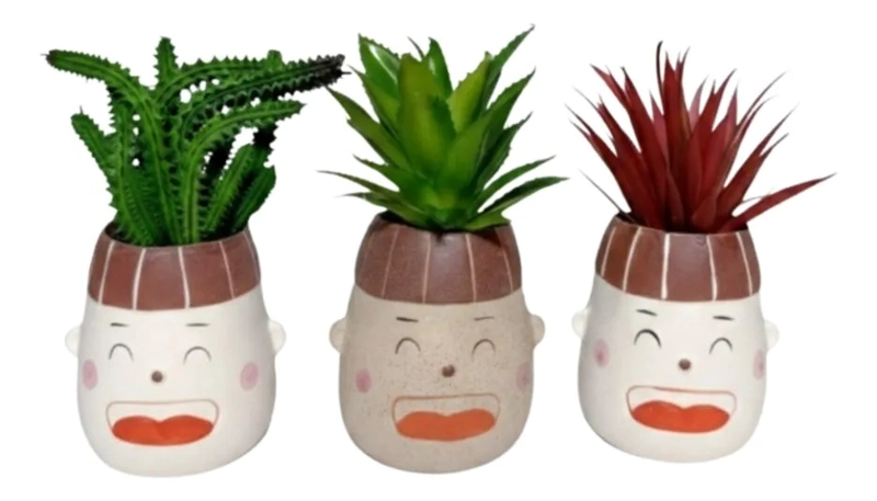 MACETA DECORATIVA CARITAS PLANTA ARTIFICIAL MODERNA ALJ - 1