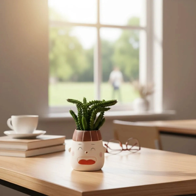 MACETA DECORATIVA CARITAS PLANTA ARTIFICIAL MODERNA ALJ - 9
