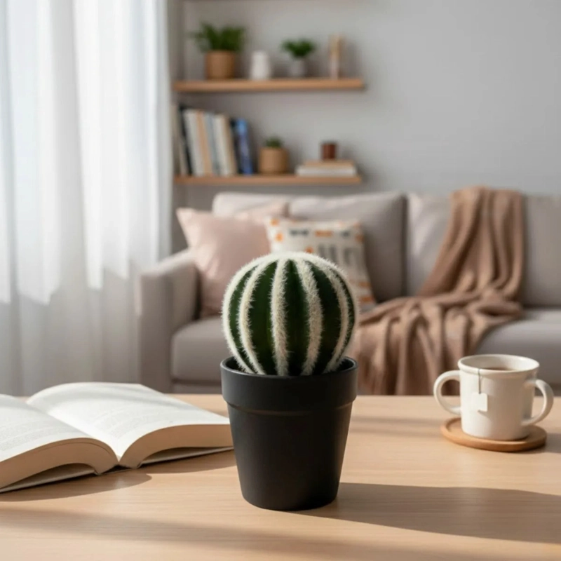 SET 2 CACTUS DECORATIVOS MINIMALISTAS PLANTA ARTIFICIAL ALJ - 6