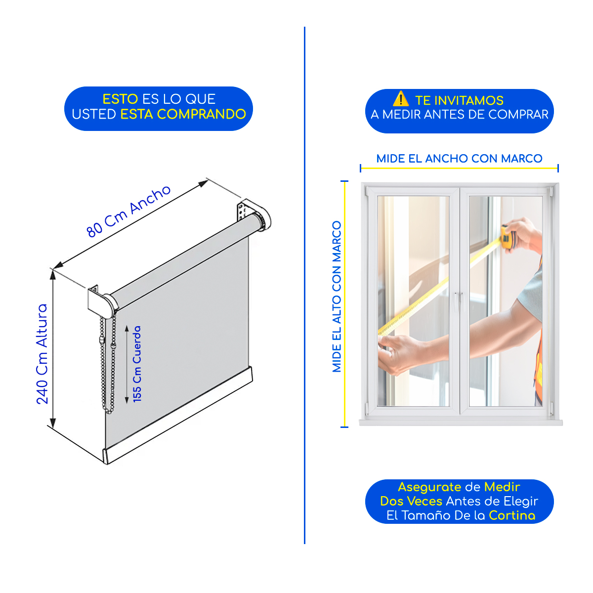 CORTINA ROLLER SUNSCREEN 80X240 CM LISO FILTRO SOLAR GUIZA - 3