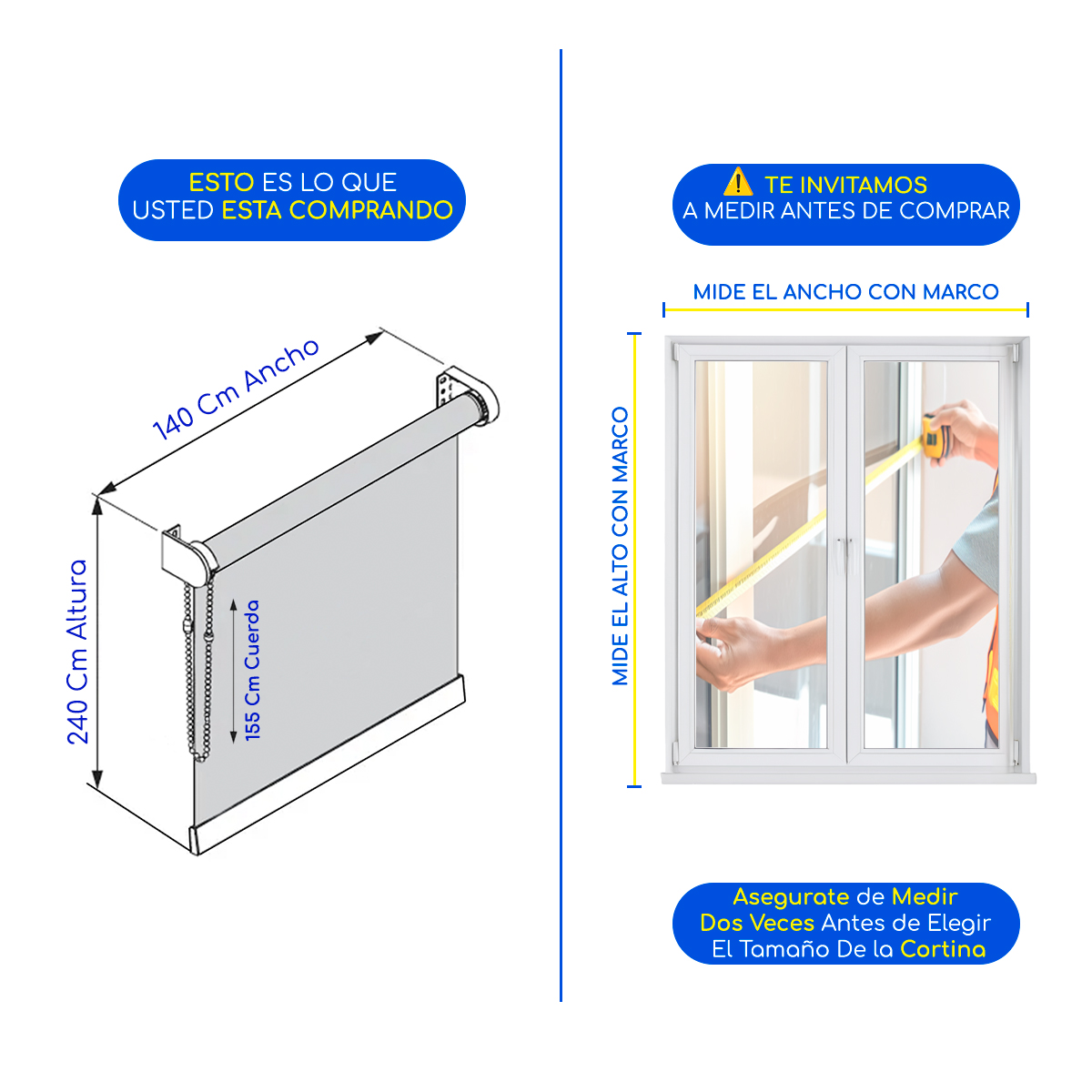 CORTINA ROLLER SUNSCREEN 140X240 CM LISO FILTRO SOLAR GUIZA - 3