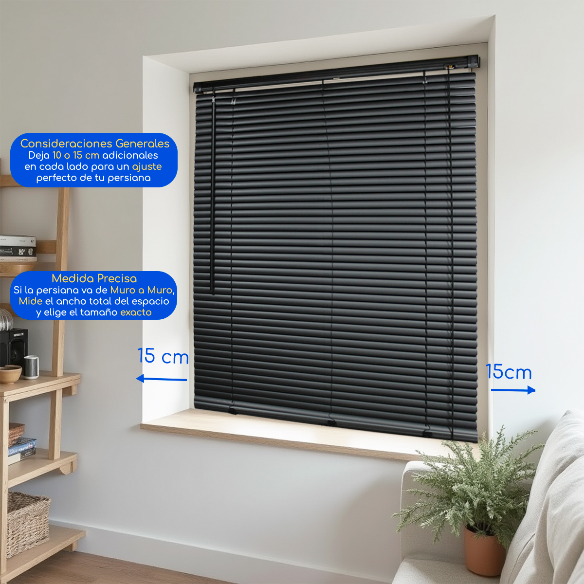 CORTINA ROLLER PERSIANA PVC 180X165 CM VENECIANA MANUALES GUIZA - 6