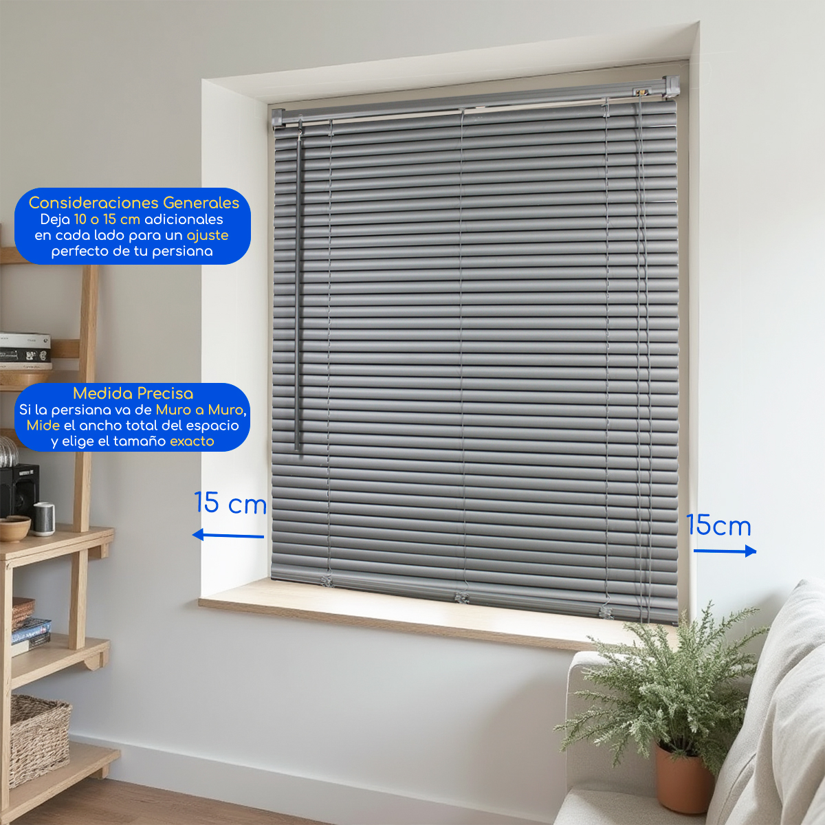 CORTINA ROLLER PERSIANA PVC 180X165 CM VENECIANA MANUALES GUIZA - 6