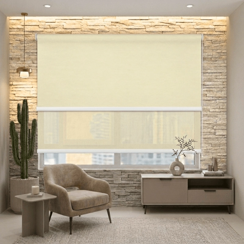 CORTINA ROLLER BLACKOUT 2 PAÑO 160X240 DOBLE CON VISILLO SIN CENEFA GUIZA - 4