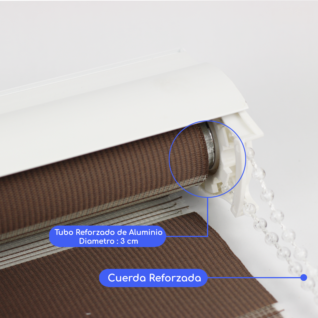 CORTINA ROLLER DUO ZEBRA DIA Y NOCHE 80 X 200 CM GUIZA - 4