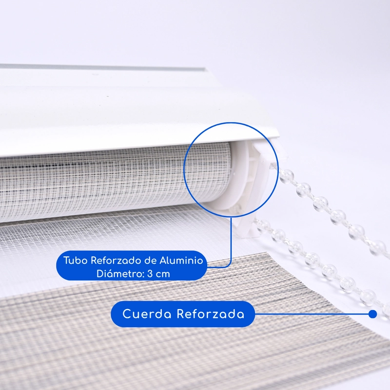 CORTINA ROLLER DUO ZEBRA DIA Y NOCHE 80 X 200 CM JASPEADA GUIZA - 4