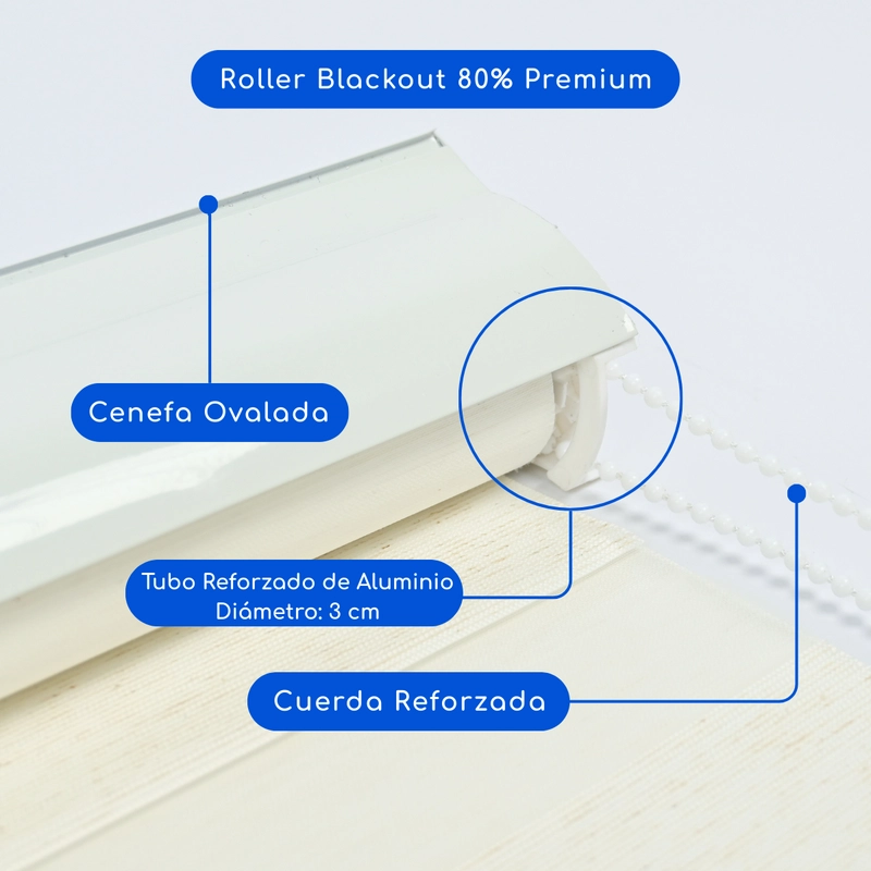 CORTINA ROLLER DUO BLACKOUT 80% DIA Y NOCHE 120 X 240 CM GUIZA - 3